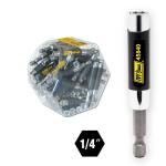 Ivy Classic 45087 1/4 x 3" Magnetic Screw Guide Driver Jar with 50 Drivers